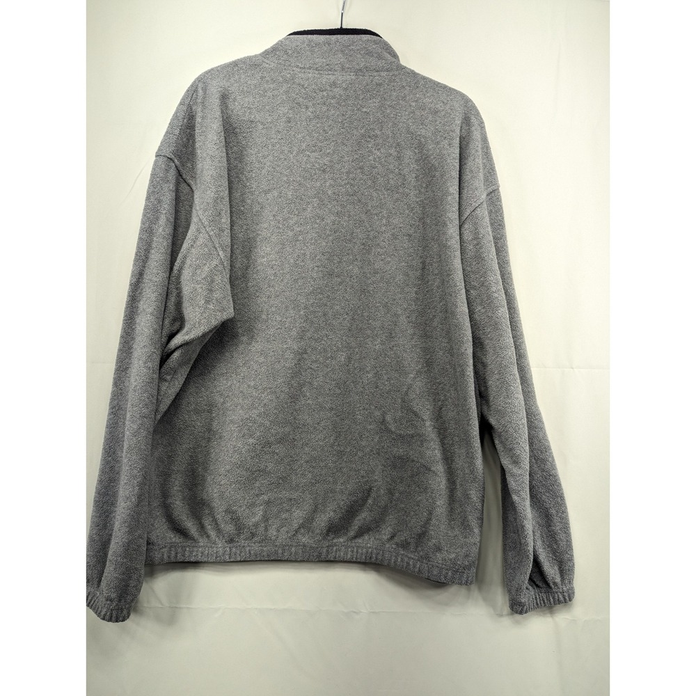 ESPN The Magazine Gray Fleece Pullover Sweater X-Large 1/4 Zip Long Sleeve - Picture 2 of 9